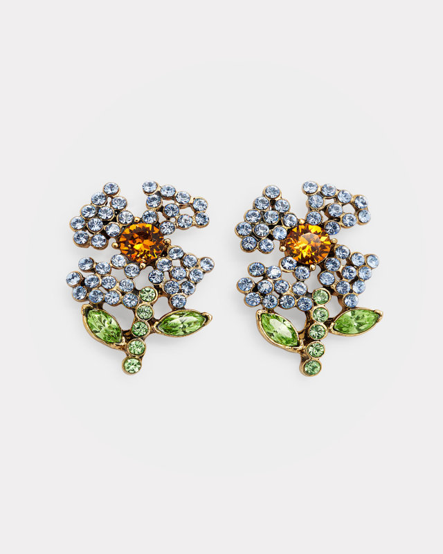 Crystal Flower Earrings